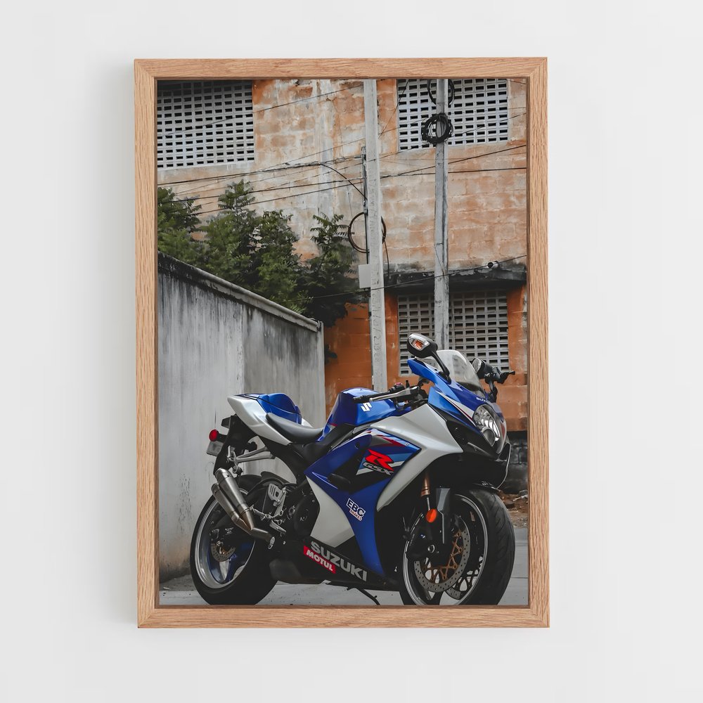 Poster Moto Bleue Évasion – affiche Laverda (vue 4)